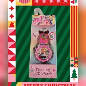 NWT Nickelodeon Siwa Girls JoJo Flashing LCD Watch Love Yourself Rainbow Harts